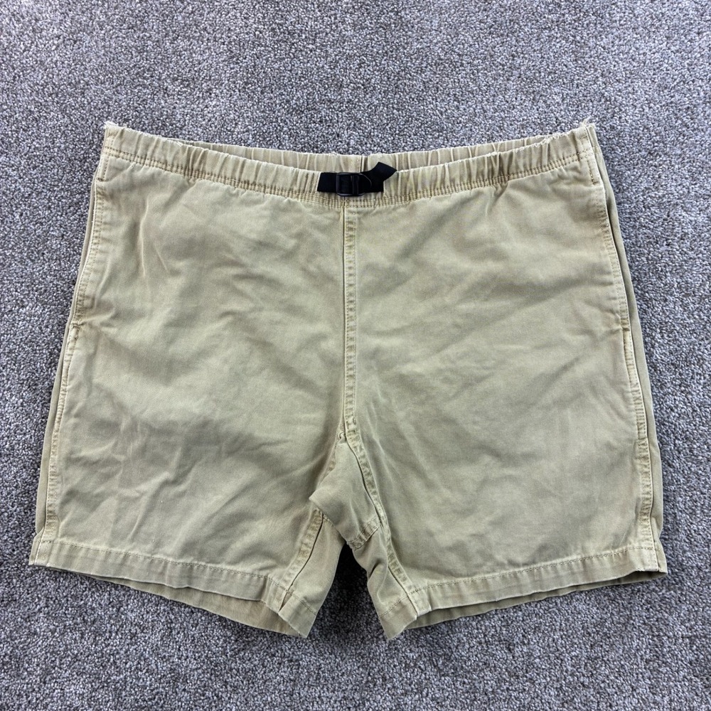Vintage Gramicci G-Shorts Mens XL Khaki Cotton Climbing Hiking Belted Shorts